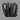Black backpack with compartments and items on a gray background